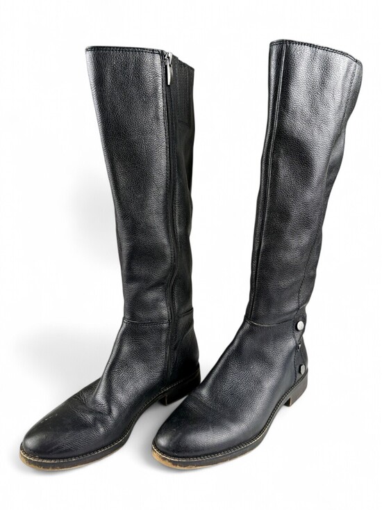Franco Sarto Shoes - Franco Sarto Black Leather Knee-High Boots Size 7